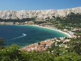 View over Bay  Baska  Krk Island  Kvarner Gulf  Croatia  Adriatic  Europe