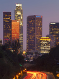 Pasadena Freeway (Ca Highway 110) Leading to Downtown Los Angeles  California  United States of Ame
