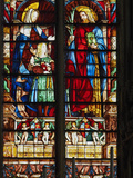 Stained Glass Window  Basilica Saint Nazaire  Carcassonne  UNESCO World Heritage Site  Aude  France