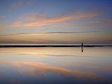 Dusk Reflections  Crosby Beach  Merseyside  England  United Kingdom  Europe