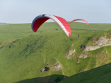 Paragliding Off Mam Tor  Derbyshire  Peak District  England  United Kingdom  Europe