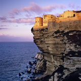 Haute Ville on Cliff Edge at Dawn  Bonifacio  South Corsica  Corsica  France  Mediterranean  Europe
