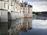 The Chateau of Chenonceau Reflecting in the Waters of the River Cher  UNESCO World Heritage Site  I