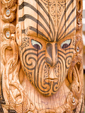 Maori Carvings  Whakarewarewa Thermal Reserve  North Island  New Zealand  Pacific