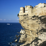 Haute Ville on Cliff Edge  Bonifacio  South Corsica  Corsica  France  Mediterranean  Europe