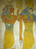 Bas-Relief Painted on the Walls of the Royal Tomb  Setnakht Tomb  Valley of the Kings  Thebes  UNES