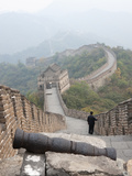 Cannon  Great Wall of China  UNESCO World Heritage Site  Mutianyu  China  Asia