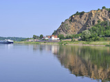 Cruise Ship on the River Elbe Near Meissen  Saxony  Germany  Europe