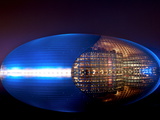 National Centre for the Performing Arts  Egg Shape Reflection  Illuminated During National Day Fest