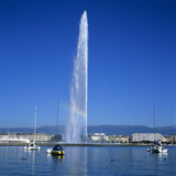 Jet D'Eau (Water Jet)  Geneva  Lake Geneva (Lac Leman)  Switzerland  Europe