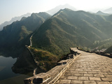 Great Wall of Chin  UNESCO World Heritage Site  Huanghua Cheng (Yellow Flower) with Jintang Lake in