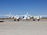 Virgin Galactic's White Knight 2 with Spaceship 2 on the Runway at the Virgin Galactic Gateway  Uph