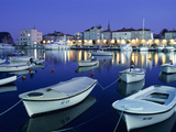 Harbour and Old Town at Dusk  Budva  the Budva Riviera  Montenegro  Europe