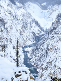Artists Point of Grand Canyon Yellowstone in Winter  Yellowstone National Park  UNESCO World Herita