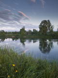 Low Light and Reflections across the River Cher Near Villefranche-Sur-Cher  Centre  France  Europe