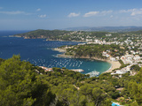 View over Llafranc and Cap Roig from Cap De St Sebastia  Near Palafrugell  Costa Brava  Catalonia 