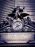 Statue of Mercury and Clock on the 42nd Street Facade of Grand Central Terminus Station  Manhattan 