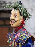 Monk Wearing Wooden Mask During Traditional Performance  Wangdue Phodrang Tsechu  Wangdue Phodrang 