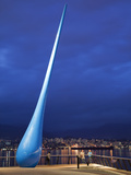 The Raindrop Sculpture at Night  Downtown Vancouver Waterfront Near the Convention Centre and Canad