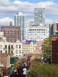 People Walking on the High Line  a One-Mile New York City Park on a Section of Former Elevated Rail