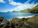 Coastal Scenery with the Vagafjordur and Streymoy Island in the Background  Village of Sydradalur  