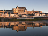 The Chateau of Amboise  UNESCO World Heritage Site  Reflecting in the Waters of the River Loire  Am