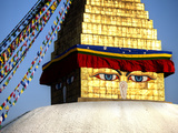 Close-Up of Bodhnath Stupa (Boudhanth) (Boudha)  One of the Holiest Buddhist Sites in Kathmandu  UN