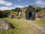 Sod Roofed and Walled Storage and Work Shops  Skogar Folk Museum  Coast of South Iceland