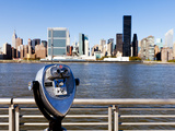 Skyline of Midtown Manhattan Seen from the East River Showing the Chrysler Building and the United 