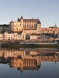 The Chateau of Amboise  UNESCO World Heritage Site  Reflecting in the Waters of the River Loire  Am