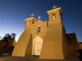 Old Mission of St Francis De Assisi  Built About 1710  Illuminated in the Late Evening  Ranchos De