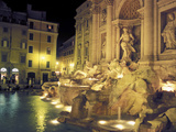 Trevi Fountain at Night  Rome  Italy