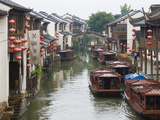 Old Houses Along the Grand Canal in Shantang Street  Old Town of Suzhou  Jiangsu  China