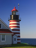West Quoddy Head Light at Quoddy Head State Park in Lubec  Maine  Easternmost Point of Usa