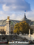 Grand Palais and Pont Alexandre Iii Bridge  Paris  France