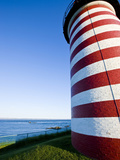 West Quoddy Head Light at Quoddy Head State Park in Lubec  Maine  Easternmost Point of Usa