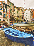 Fishing Boats are Parked in Streets Each Night  Manarola  Cinque Terre  Tuscany  Italy