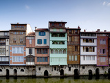 Midieval Houses  Agout River  Quai Des Jacobins  Castres  Midi-Pyrenees Region  France