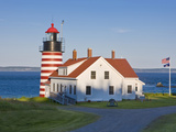 West Quoddy Head Light at Quoddy Head State Park in Lubec  Maine  Easternmost Point of Usa