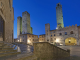 Piazza Duomo at Twilight  San Gimignano  Tuscany  Italy