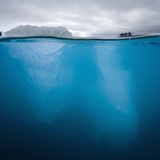 Iceberg Floating  Lilliehook Glacier  Lilliehookfjorden  Krossfjorde  Spitsbergen  Svalbard  Norway