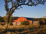 Red Barn at Sunrise on the Block Creek Natural Area  Kendall Co  Texas  Usa