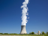 Steam from Cooling Tower at Davis Besse Nuclear Power Plant  Lake Erie  Locust Point  Ohio  Usa