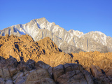 Lone Pine Peak  Alabama Hills with the Eastern Sierra Nevada Range  Lone Pine  California  Usa