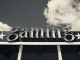 Gaming Sign  Joes Tavern Casino  Hawthorne  Great Basin  Nevada  Usa