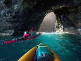Kayaking  Sea Arch  Napali Coast  Kauai  Hawaii  Usa