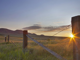 Ranching Country at Daybreak in the Sweetgrass Hills Near Whitlash  Montana  Usa