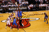 Miami  FL - June 21:  Miami Heat and Oklahoma City Thunder Game Five  Chris Bosh and Serge Ibaka