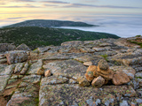 A Cairn Marks a Hiking Trail on the Summit of Cadillac Mountain  Acadia National Park  Maine  Usa