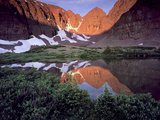 Morning Light on Quartzite Cliffs of Red Castle Peak  High Uintas Wilderness  Utah  Usa